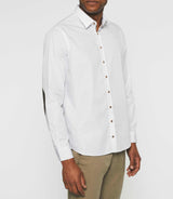 Chemise casual imprimé blanc et kaki JULES - IZAC