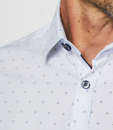 White and navy printed casual shirt JULES