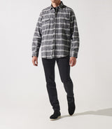 JUNON grey and white checkered overshirt