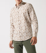 Khaki Floral Print Shirt Jackibt