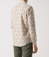 Khaki Floral Print Shirt Jackibt