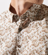 Khaki Floral Print Shirt Jackibt