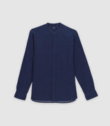 Chemise col mao bleu JEREMI - IZAC
