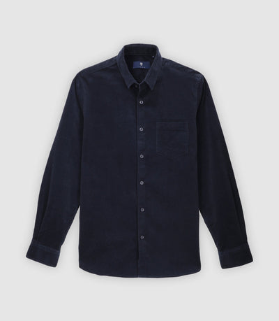 Chemise en velours marine - IZAC