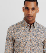 Shirt with Camel floral print