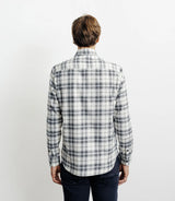 Chemise casual à petits carreaux écru - IZAC