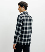 Chemise casual à petits carreaux marine - IZAC