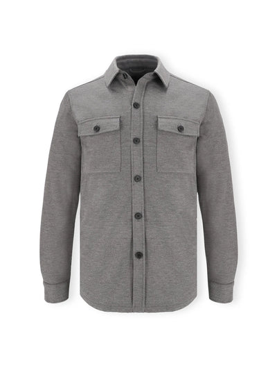 Surchemise effet maille gris - IZAC