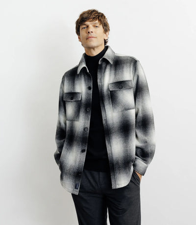 Surchemise à petits carreaux grise - IZAC
