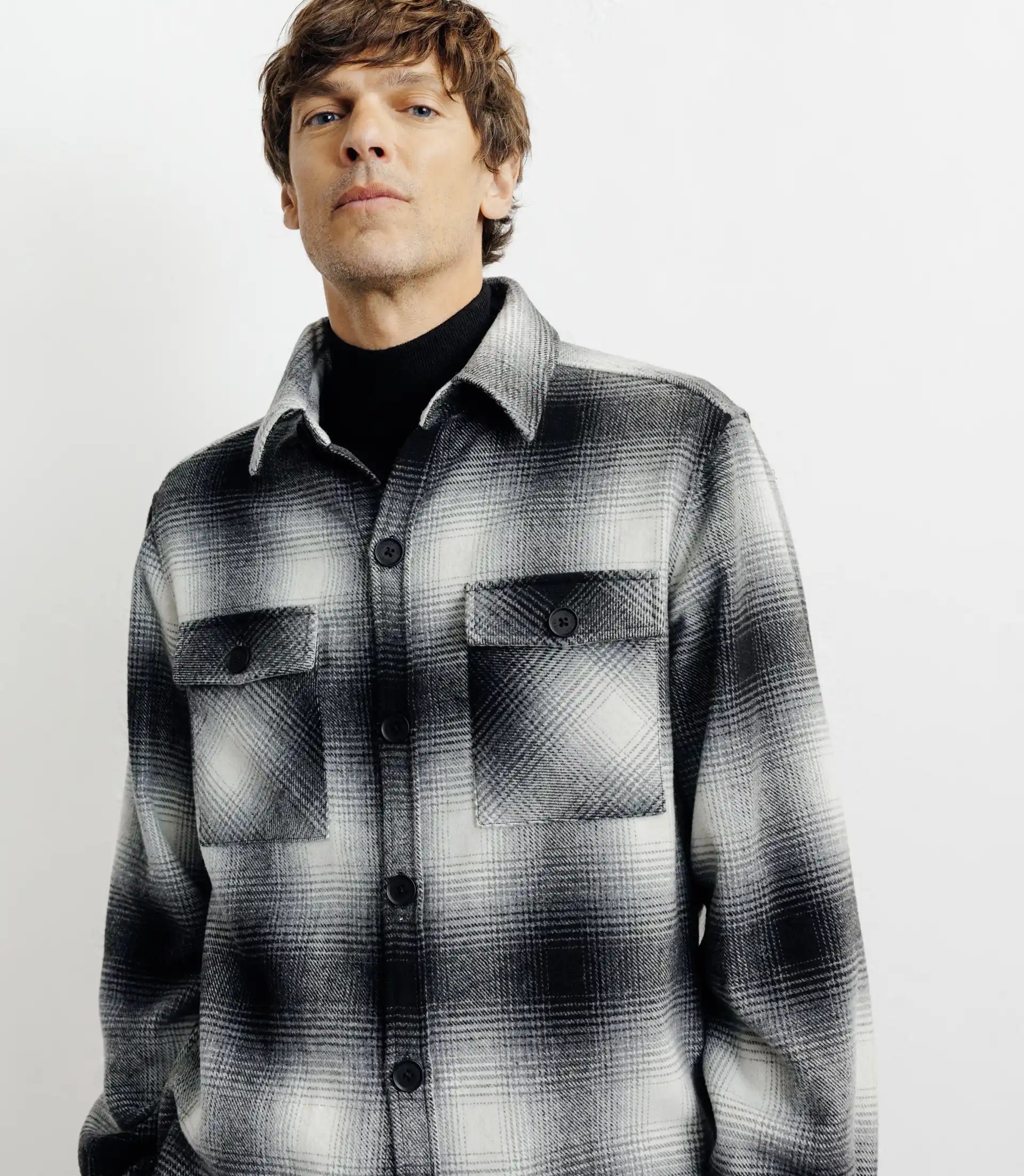 Surchemise à petits carreaux grise - IZAC