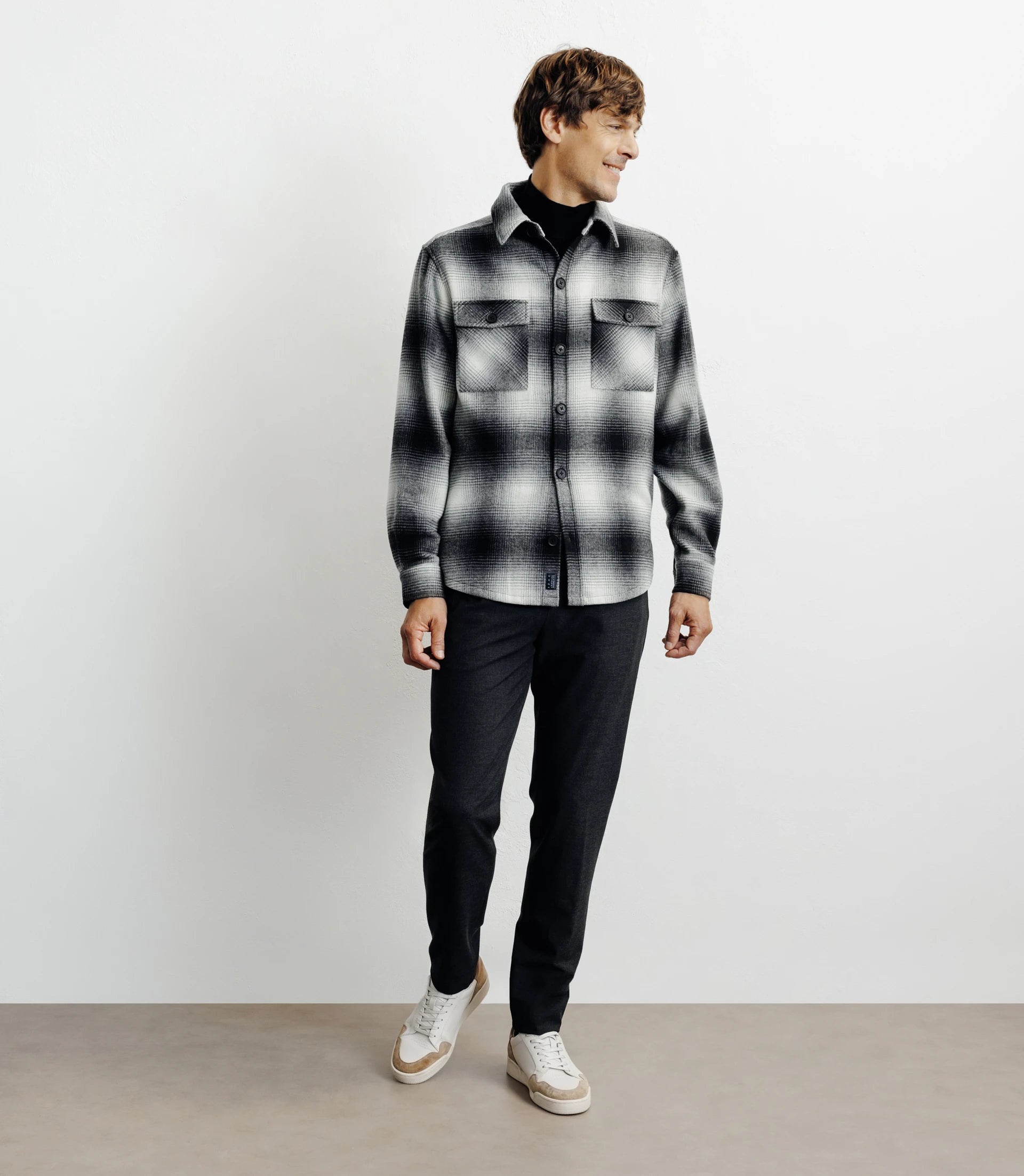 Surchemise à petits carreaux grise - IZAC