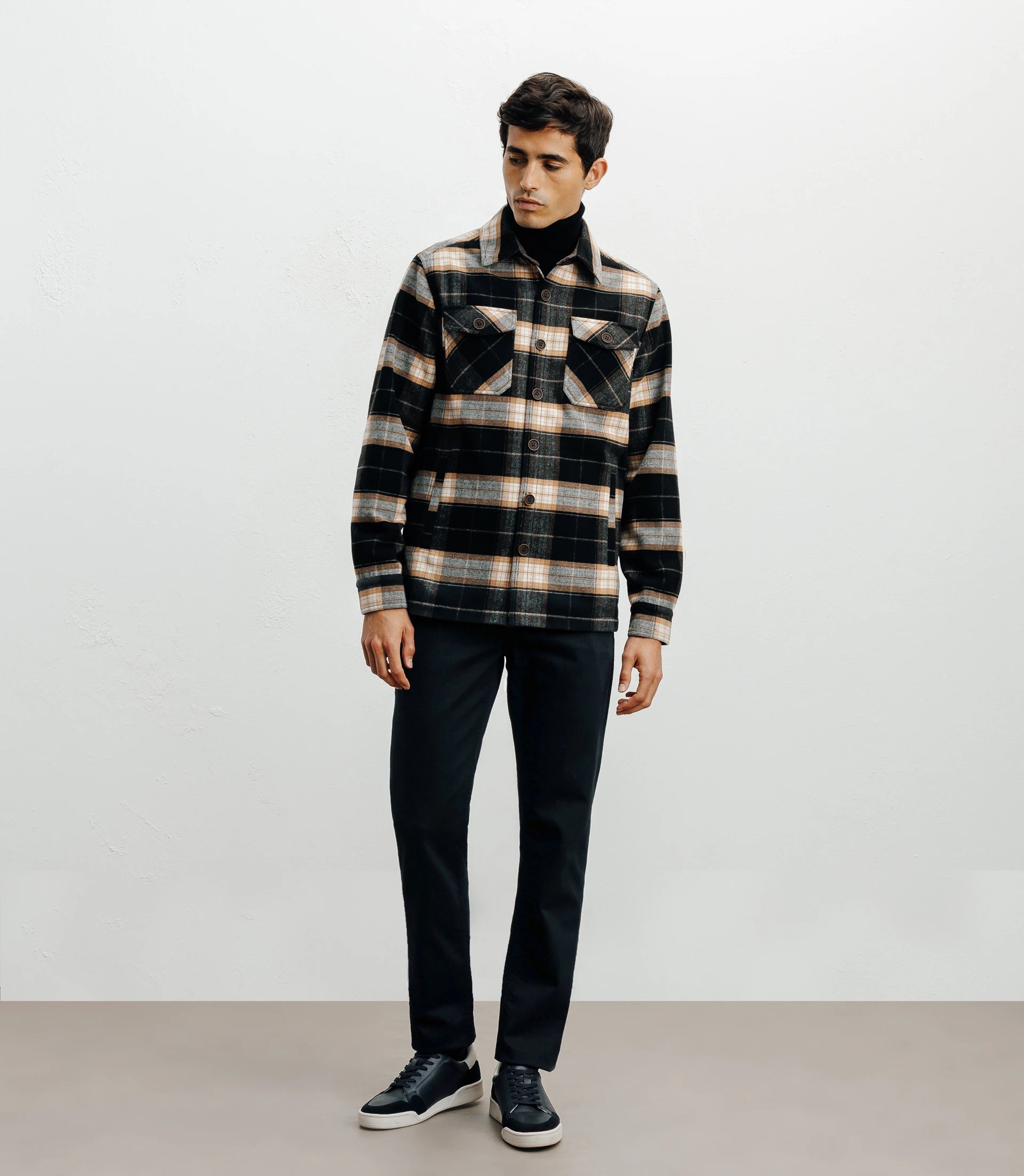 Surchemise à grands carreaux marron - IZAC