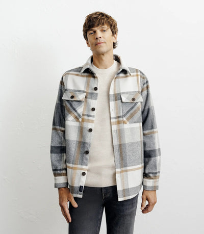 Surchemise à grands carreaux grise - IZAC