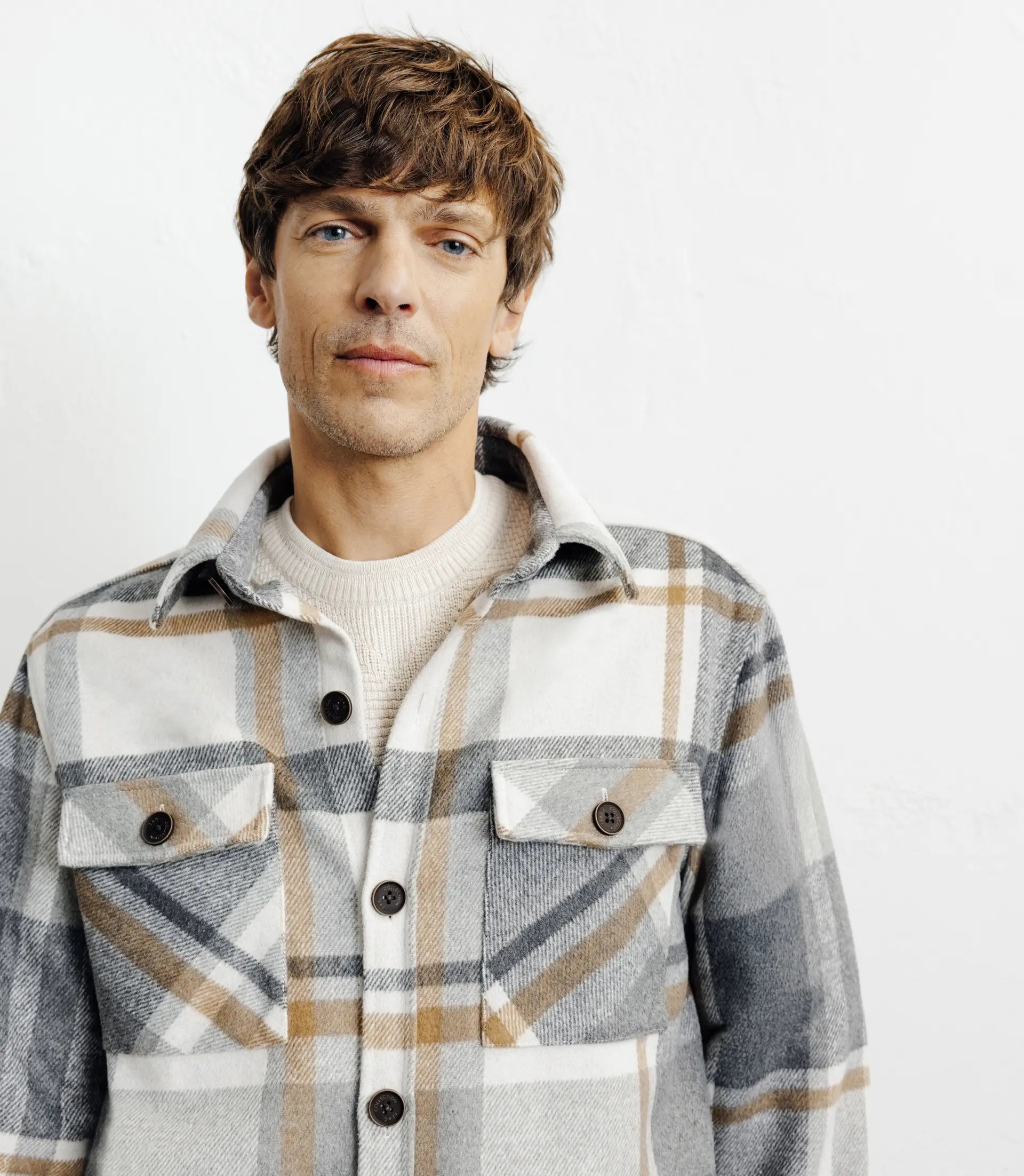 Surchemise à grands carreaux grise - IZAC