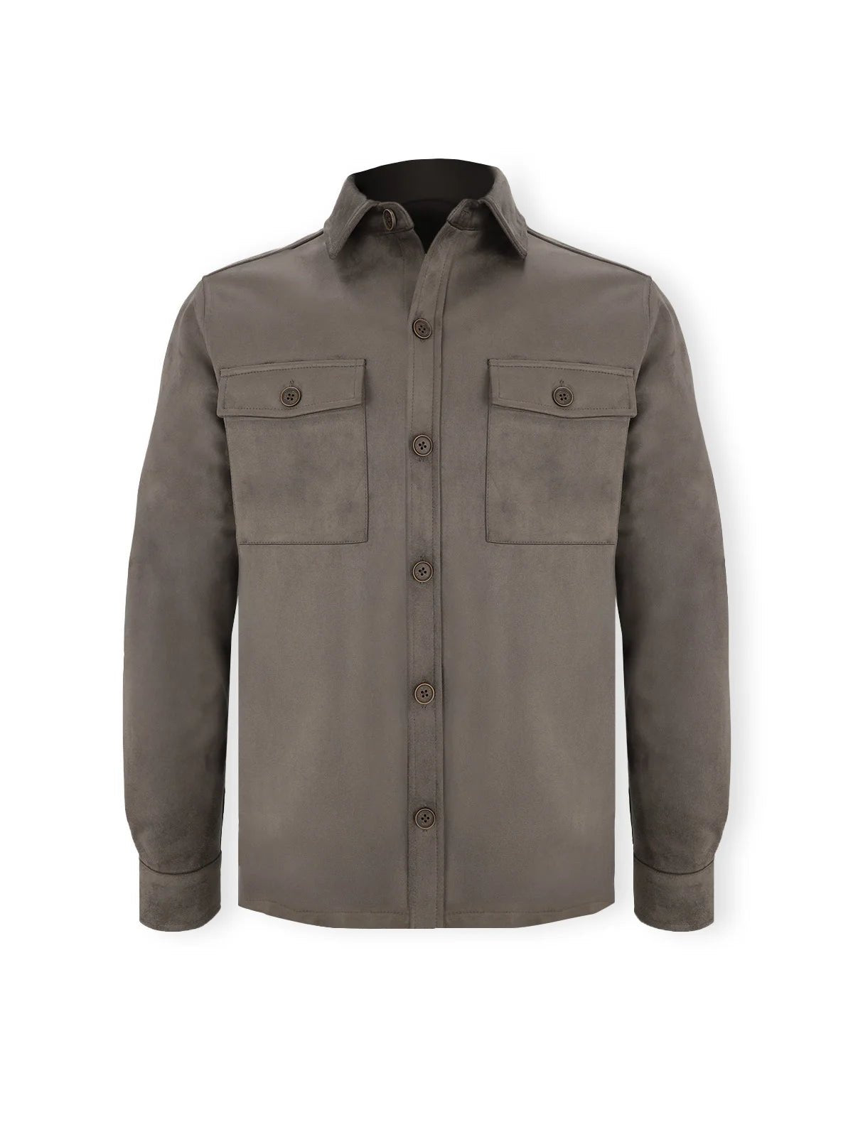 Surchemise en suédine chatain - IZAC