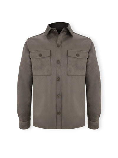 Surchemise en suédine chatain - IZAC