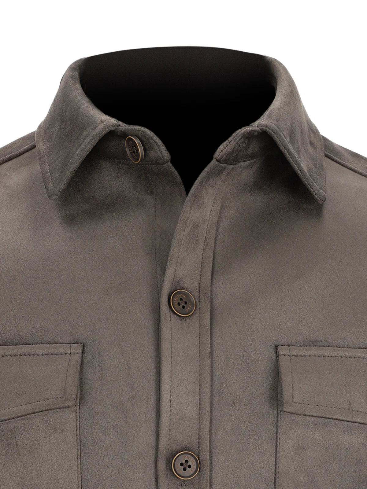 Surchemise en suédine chatain - IZAC