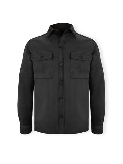 Surchemise en suédine noir - IZAC