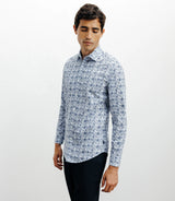 Chemise casual imprimé fleurs ciel - IZAC