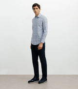 Chemise casual imprimé fleurs ciel - IZAC