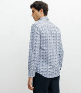 Chemise casual imprimé fleurs ciel - IZAC