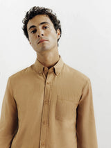 Chemise casual avec col boutonné camel - IZAC
