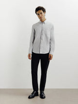 Chemise casual avec col boutonné grise - IZAC