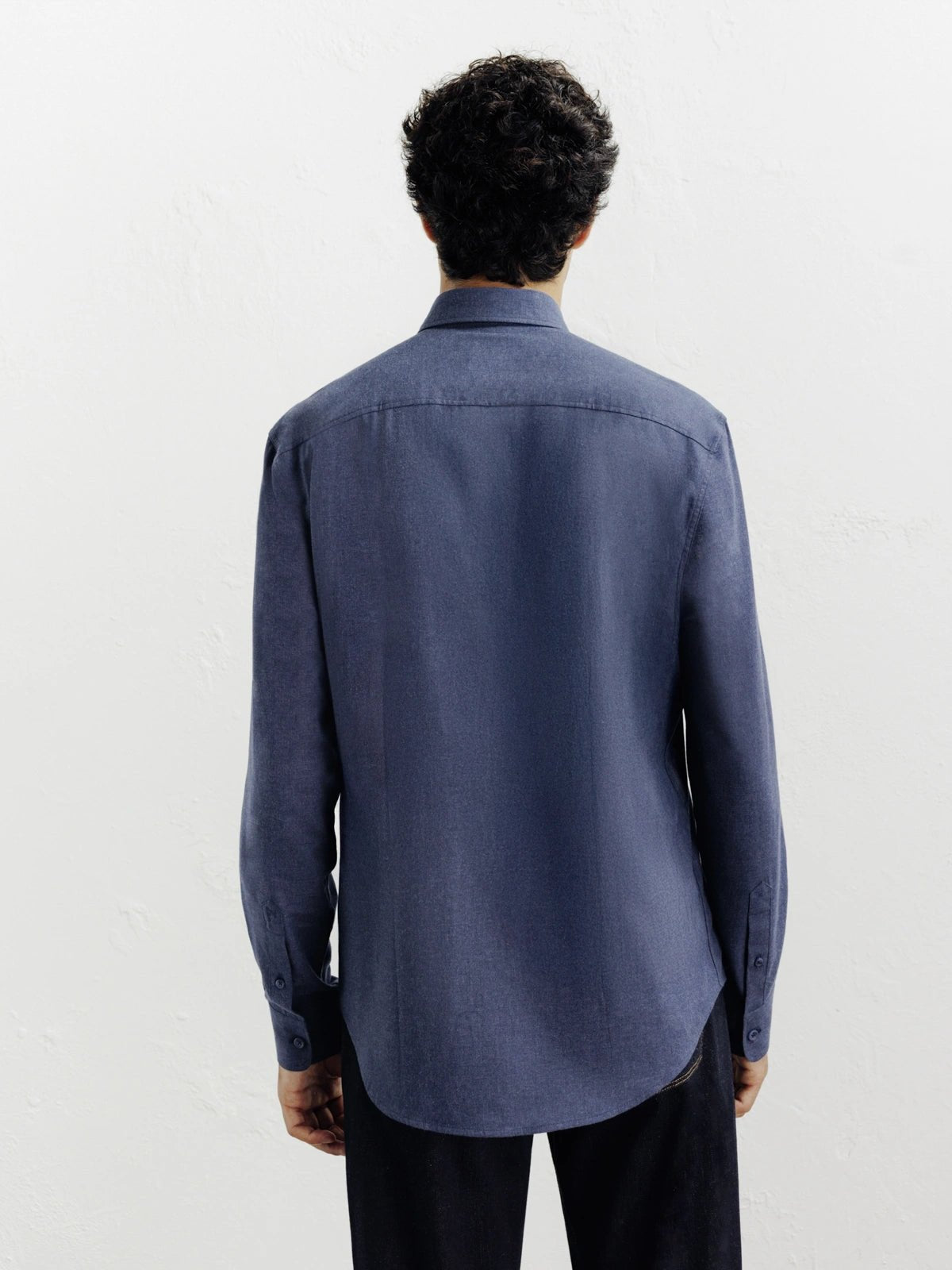 Chemise casual avec col boutonné marine - IZAC