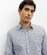 Chemise casual imprimée fleurs ciel - IZAC