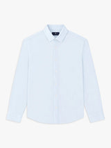 Chemise slim en maille jersey bleu ciel