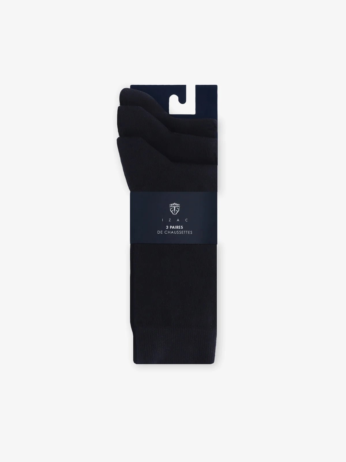 Pack de 2 chaussettes unies noires - IZAC