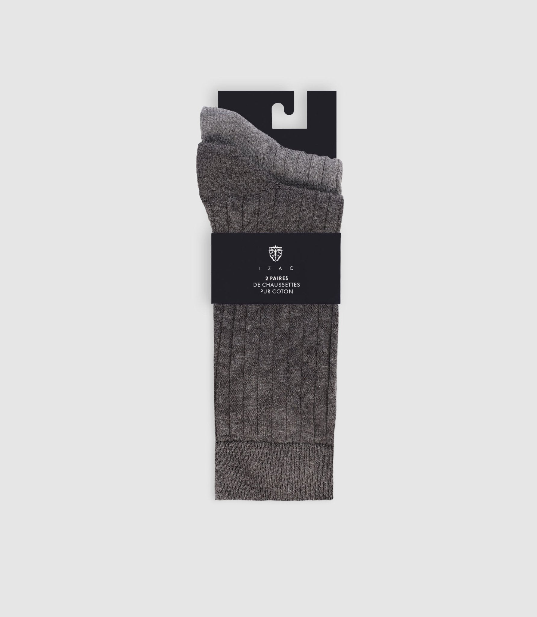 Pack de chaussettes unies anthracite - IZAC