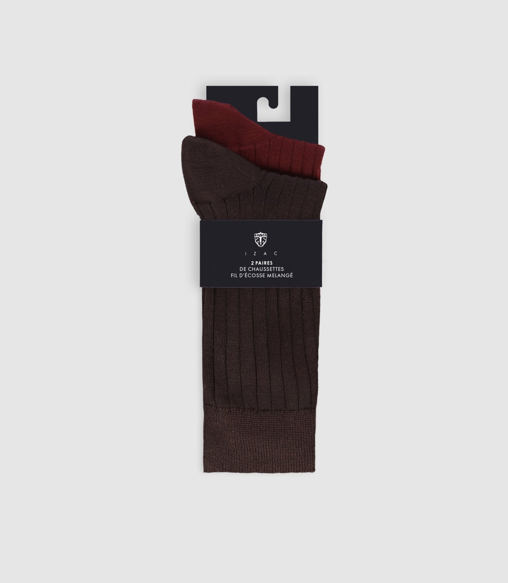 Pack de chaussettes unies marron - IZAC