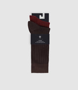 Pack de chaussettes unies marron - IZAC