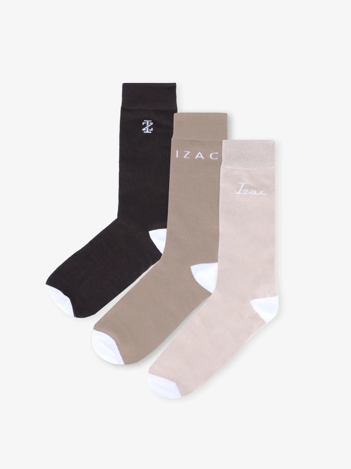 Boîte de chaussettes par 3 beige - IZAC