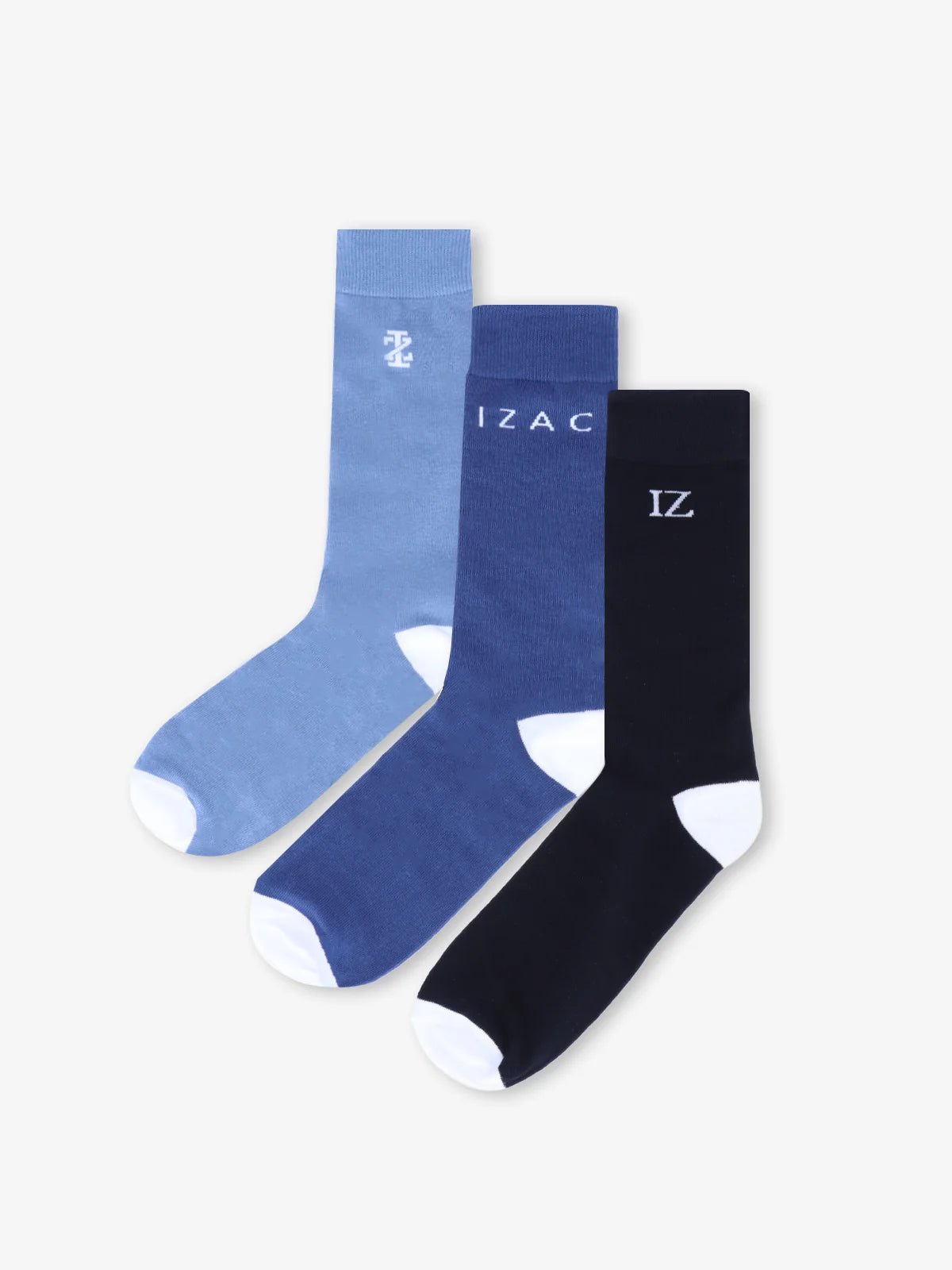 Boîte de chaussettes par 3 bleu - IZAC