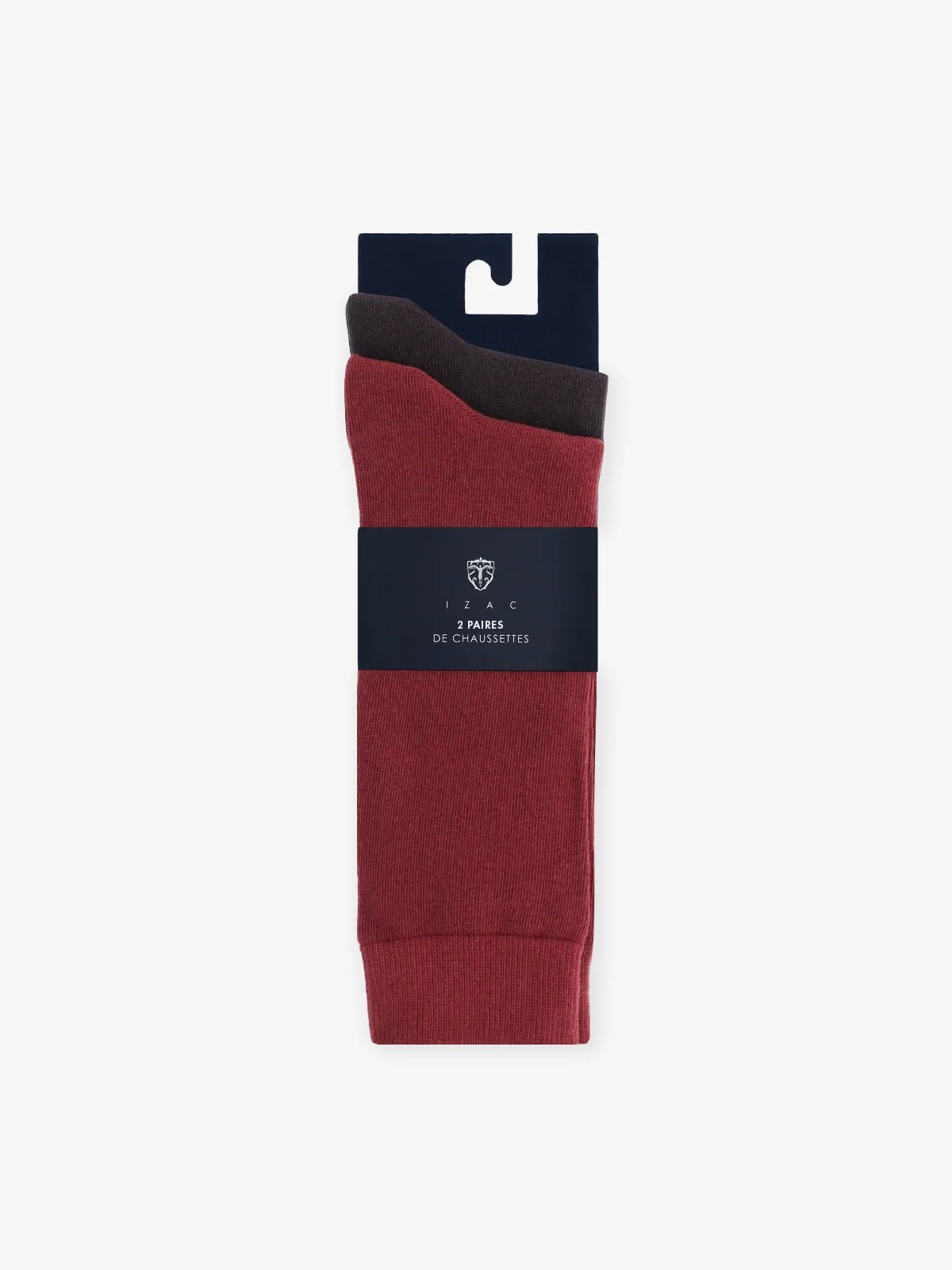 Pack de 2 chaussettes rouge clair - IZAC