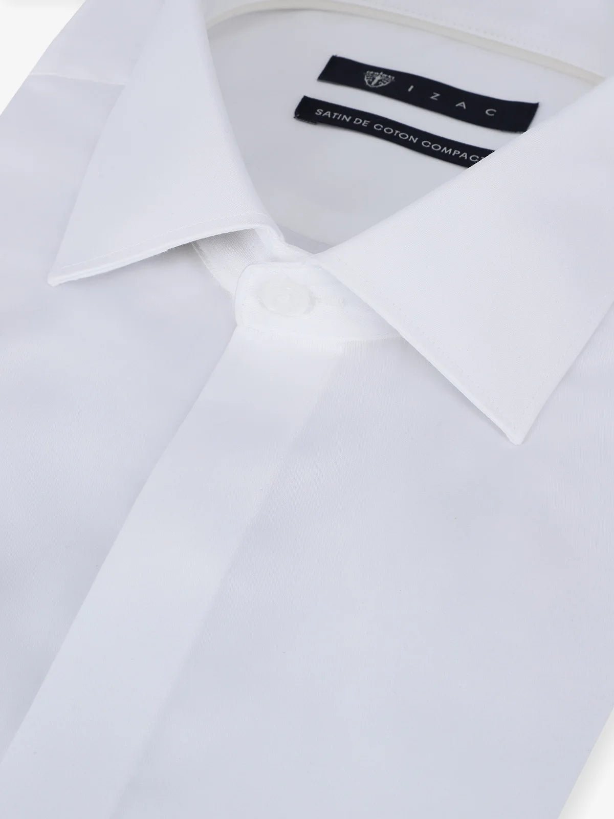 Chemise satin de coton blanche - IZAC