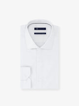 Chemise ville satin de coton blanche - IZAC