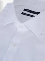 Chemise ville satin de coton blanche - IZAC