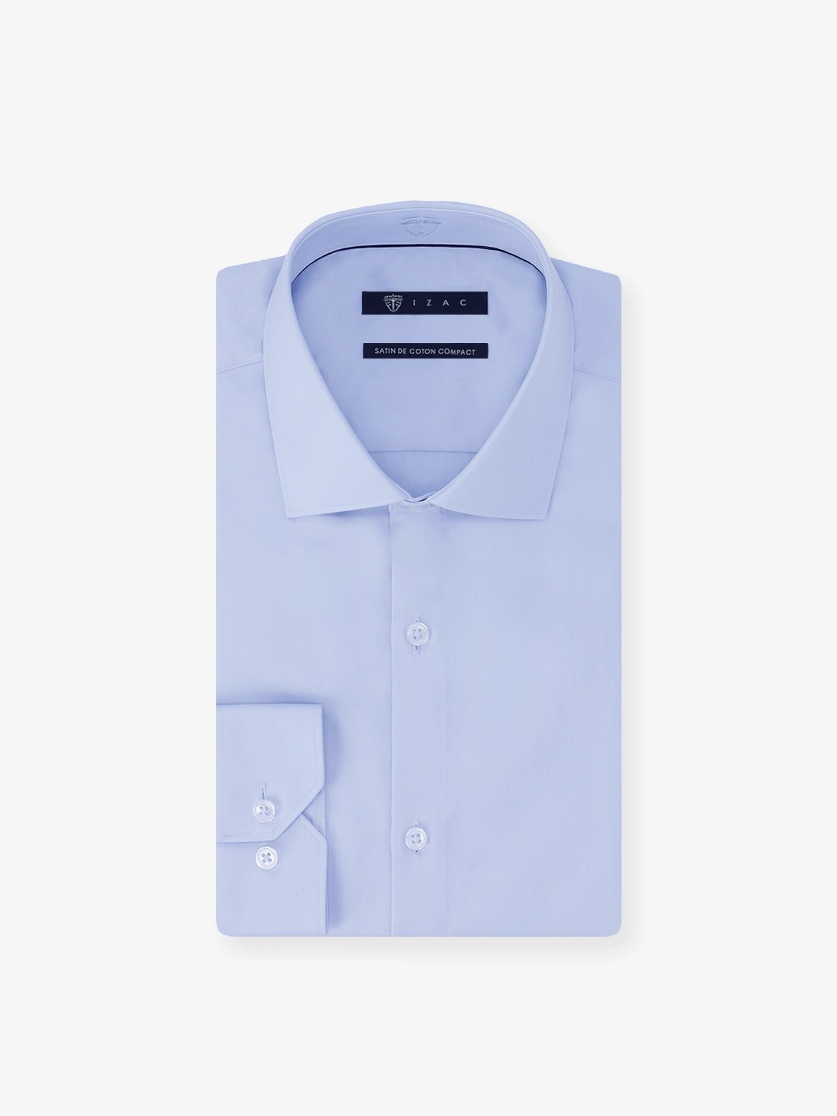 Chemise ville satin de coton ciel - IZAC