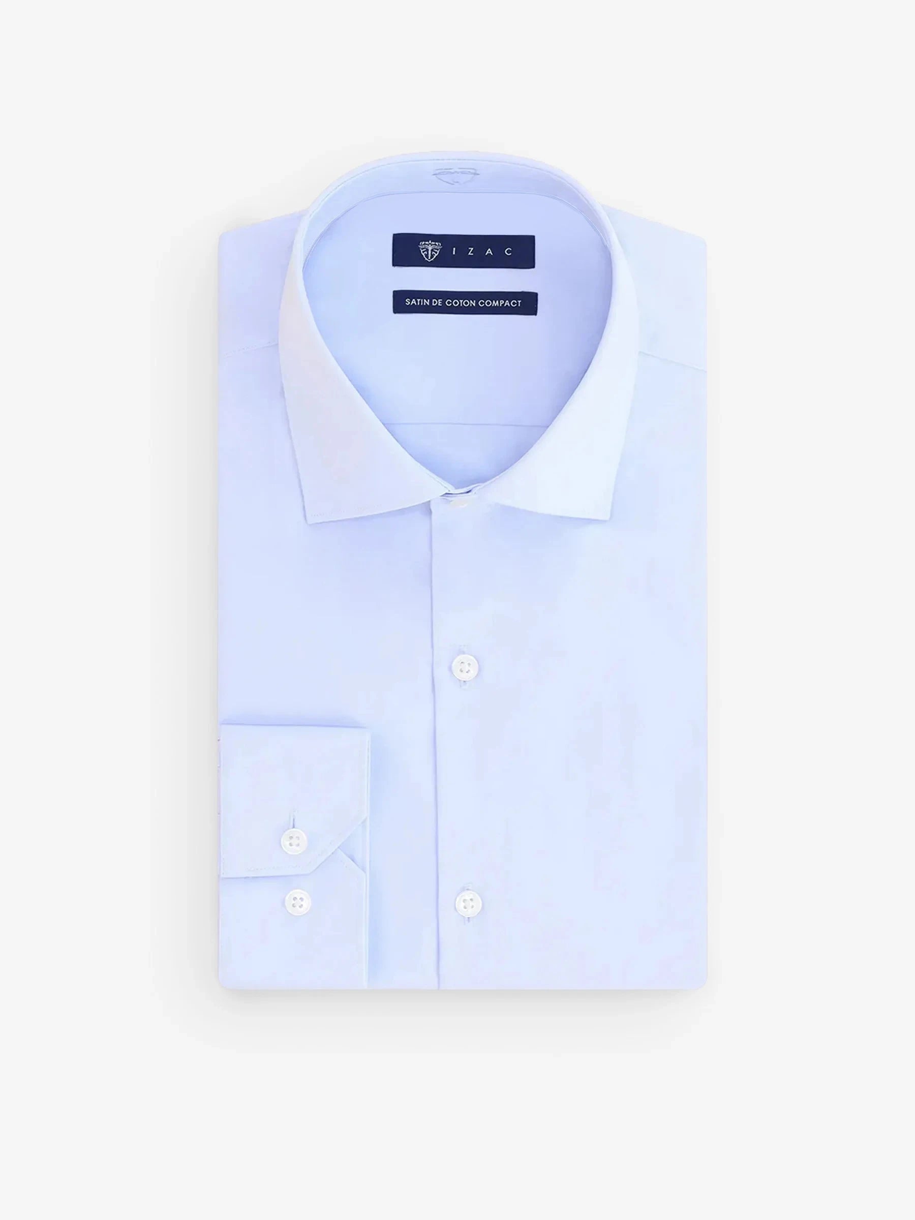 Chemise en satin de coton ciel