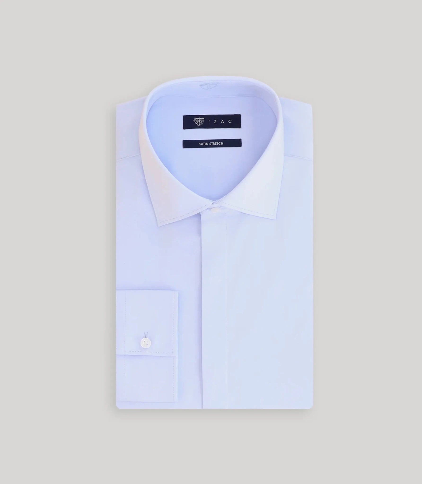 Chemise ville satin de coton ciel - IZAC