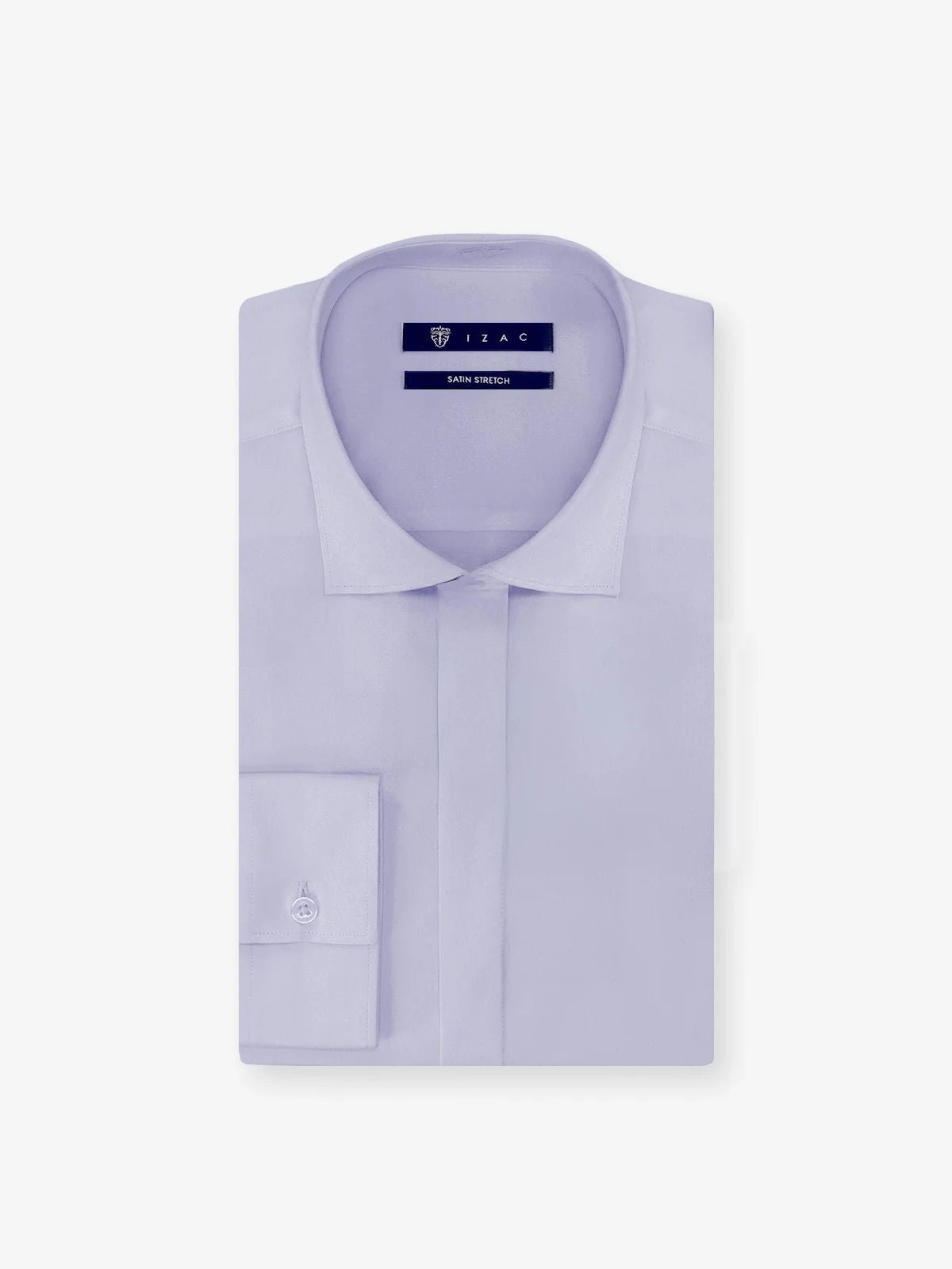 Chemise ville satin de coton gris - IZAC