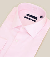 Pink cotton satin adjusted shirt