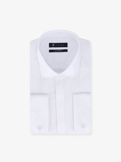 Chemise ville col italien blanche - IZAC