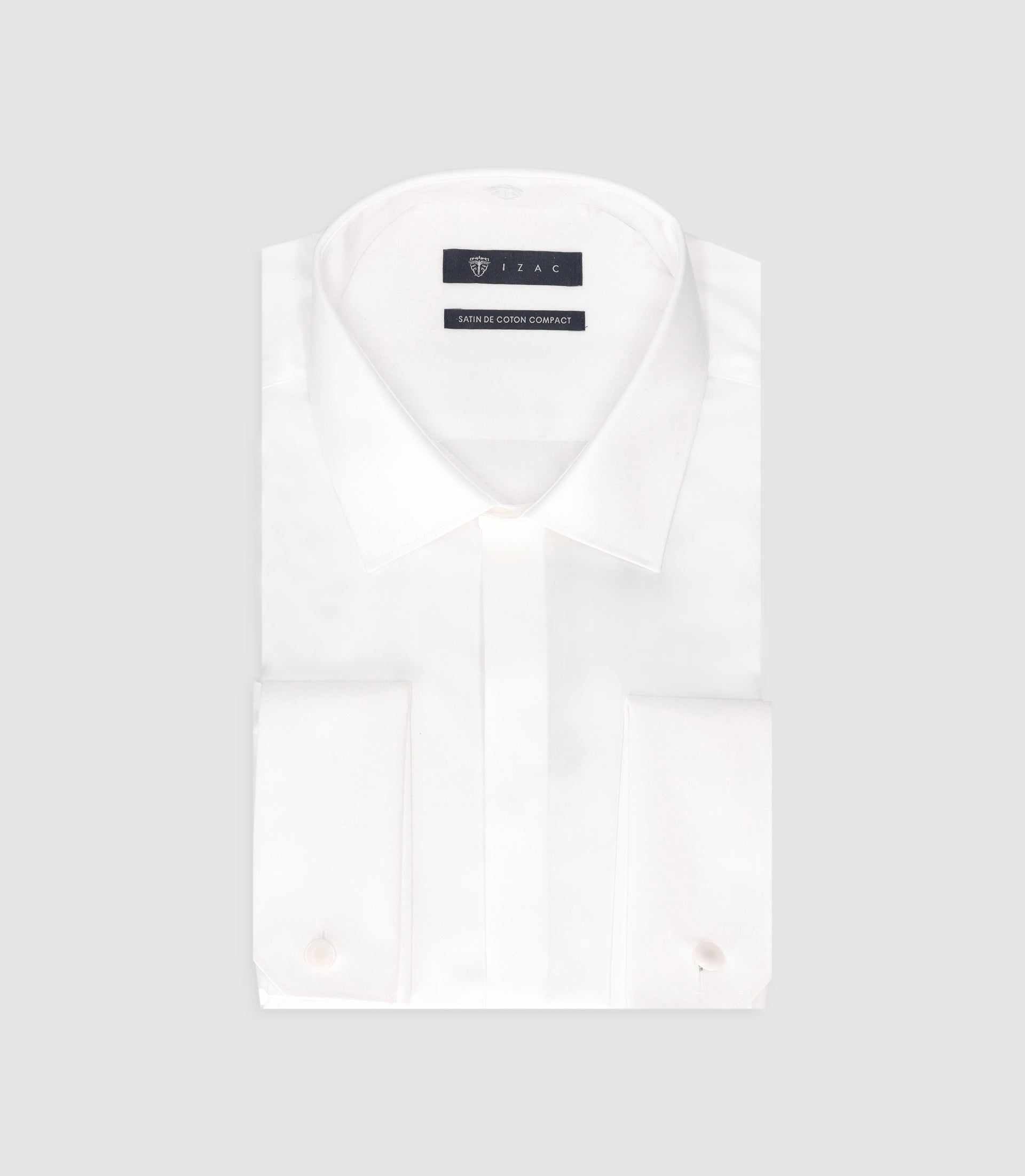 Chemise en satin de coton blanc - IZAC