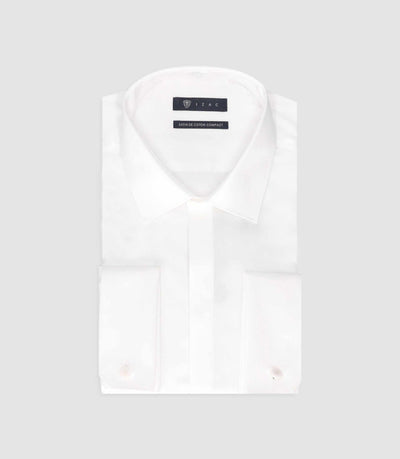 Chemise en satin de coton blanc - IZAC