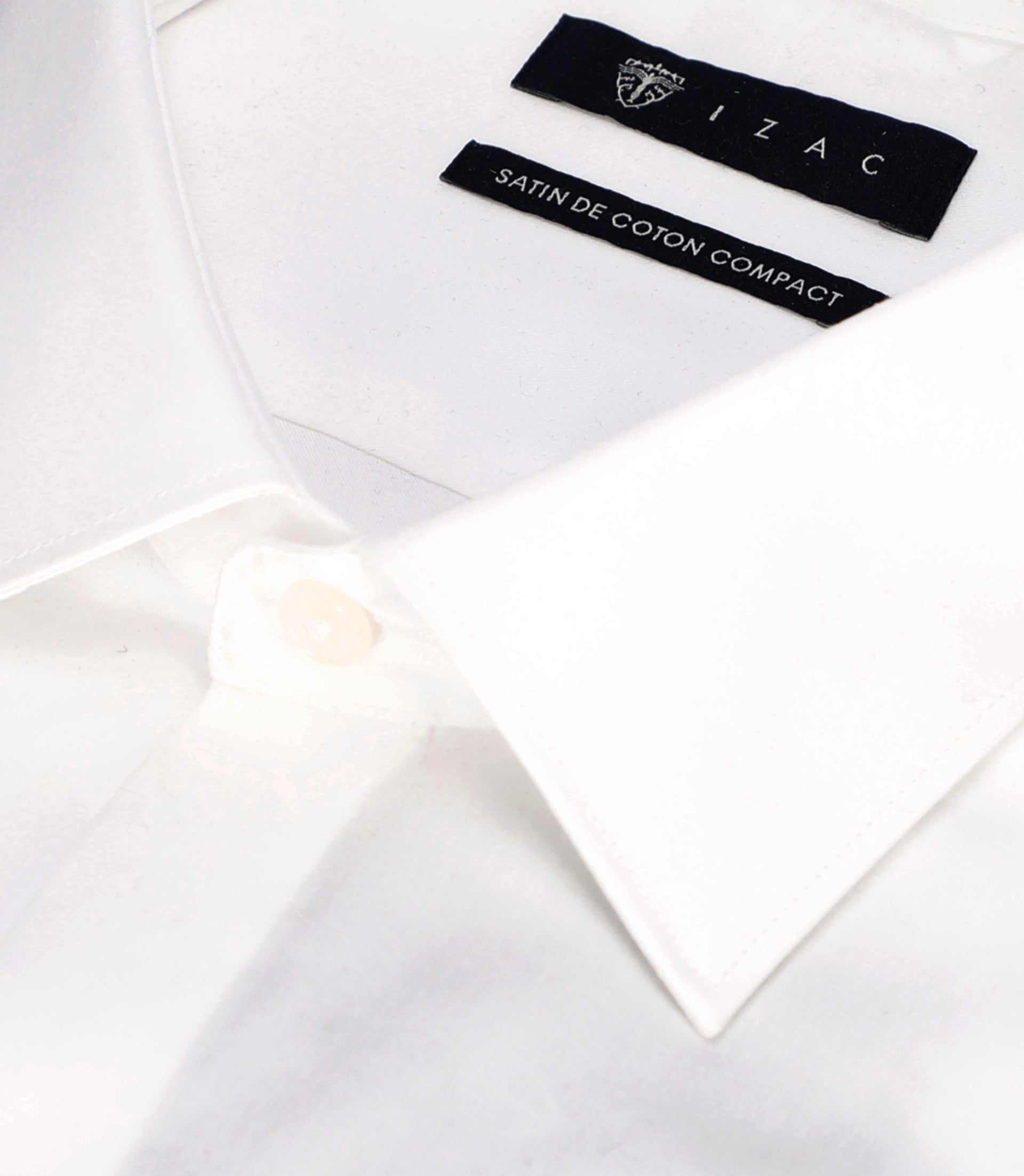 Chemise en satin de coton blanc - IZAC