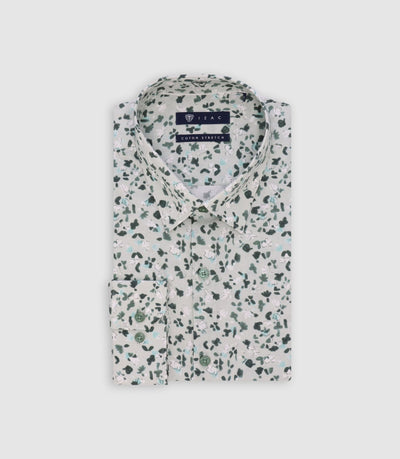Chemise imprimée verte - IZAC